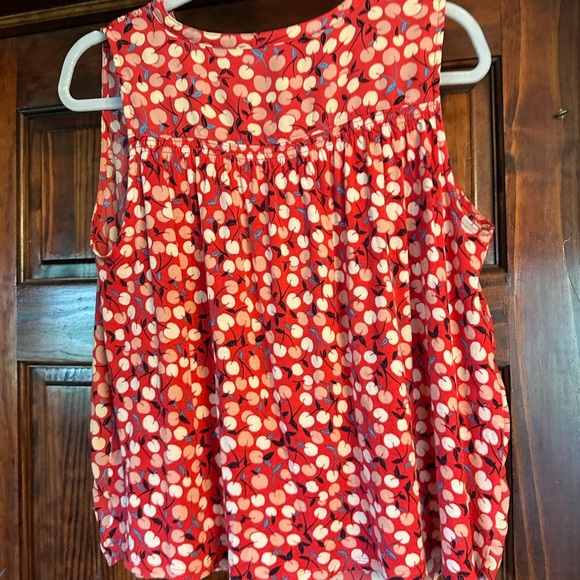 Loft Red and White Women's Top - Picture 2 of 3